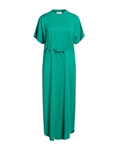 Croche Crochè Woman Maxi Dress Green Size L Rayon