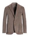 Santaniello Man Suit Jacket Dove Grey Size 42 Cotton In Brown