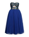 Dolce & Gabbana Woman Midi Dress Blue Size 10 Polyamide, Polyester, Viscose In Blue