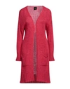Mem.js Mem. Js Woman Cardigan Fuchsia Size 2 Acrylic, Polyamide, Mohair Wool, Alpaca Wool In Pink