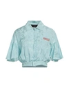 Dsquared2 Woman Shirt Sky Blue Size 4 Viscose In Blue