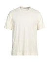 Boglioli Man T-shirt Cream Size Xl Cotton, Cashmere In White
