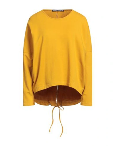 Alessio Bardelle Woman Sweatshirt Ocher Size M Cotton, Elastane In Yellow