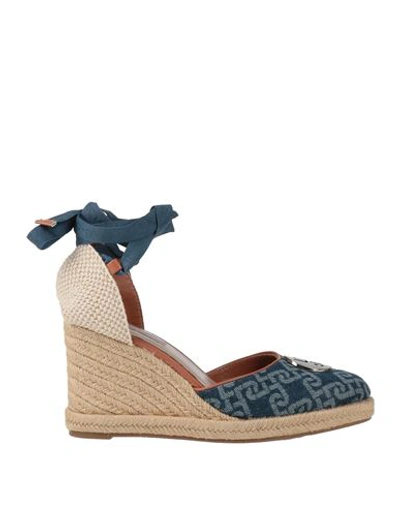 Liu •jo Woman Espadrilles Blue Size 8 Textile Fibers
