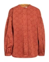 Le Sarte Pettegole Woman Shirt Rust Size 6 Cotton, Elastane In Red