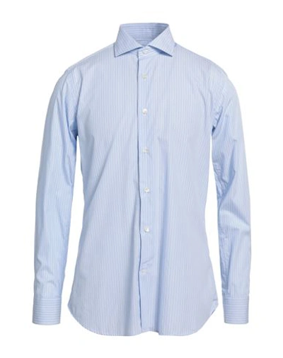 Guglielminotti Man Shirt Light Blue Size 15 Cotton