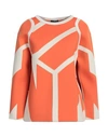 ANYA HINDMARCH ANYA HINDMARCH WOMAN SWEATSHIRT ORANGE SIZE XS/S POLYAMIDE, ELASTANE