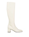 Zinda Woman Knee Boots White Size 7 Soft Leather