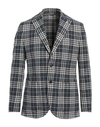 L.b.m 1911 L. B.m. 1911 Man Suit Jacket Navy Blue Size 44 Cotton, Linen, Elastane In Navy Blue