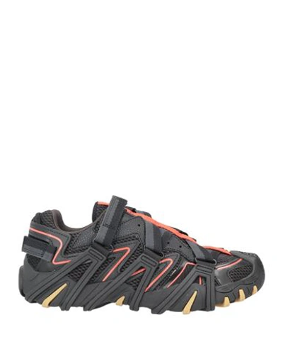 Diesel Man Sneakers Black Size 9 Bovine Leather, Polyester, Polyurethane In Black