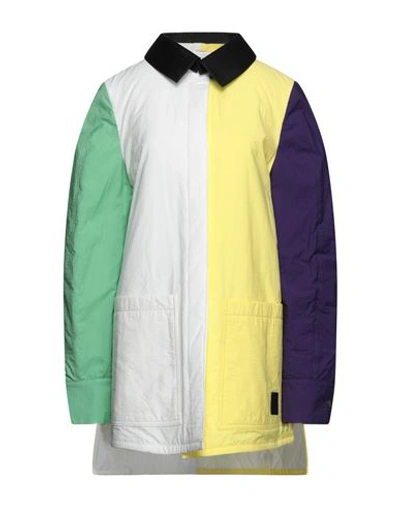 Loewe Woman Jacket Yellow Size 8 Cotton, Polyamide, Calfskin, Lambskin