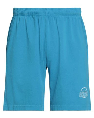 Sporty And Rich Sporty & Rich Man Shorts & Bermuda Shorts Azure Size M Cotton In Blue