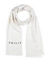 Philipp Plein Woman Scarf Ivory Size - Viscose In White