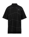 Ader Error Man Polo Shirt Black Size 1 Cotton, Polyester