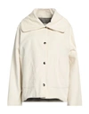 EVEN IF EVEN IF WOMAN OVERCOAT & TRENCH COAT IVORY SIZE 6 COTTON, LINEN