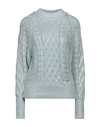Dimora Woman Sweater Sky Blue Size 6 Acrylic, Polyester, Wool