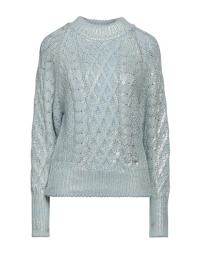 Dimora Woman Sweater Sky Blue Size 6 Acrylic, Polyester, Wool