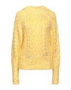 Dimora Woman Sweater Yellow Size 6 Acrylic, Polyester, Wool