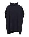 Rossopuro Woman Cape Midnight Blue Size S Wool, Cashmere