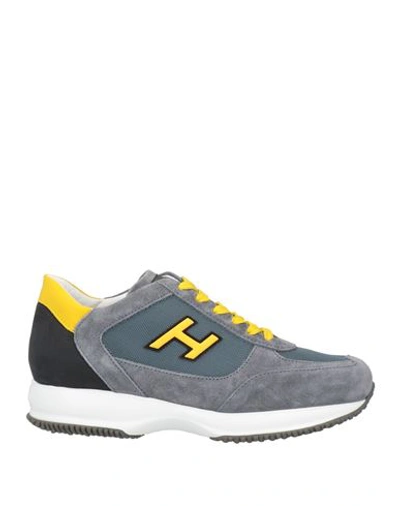 Hogan Man Sneakers Slate Blue Size 11.5 Soft Leather