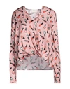 Vicolo Woman Blouse Pastel Pink Size Onesize Viscose In Pink