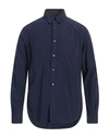 Aspesi Man Shirt Navy Blue Size L Polyester, Polyamide