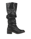 Mtng Woman Knee Boots Black Size 8 Soft Leather In Black