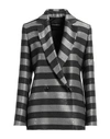 EMPORIO ARMANI EMPORIO ARMANI WOMAN BLAZER BLACK SIZE 10 POLYESTER, VISCOSE