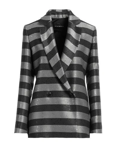 Emporio Armani Woman Blazer Black Size 10 Polyester, Viscose