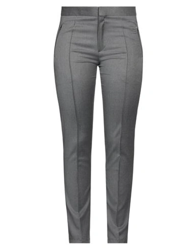 John Galliano Woman Pants Grey Size 12 Virgin Wool, Acetate, Cupro