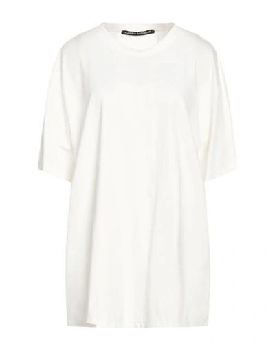 Alessio Bardelle Woman T-shirt Ivory Size M Viscose, Nylon, Elastane In White