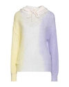 120% Lino Woman Sweater Lilac Size Xs Cashmere, Mohair Wool, Wool, Polyamide In Purple