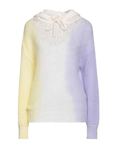 120% Lino Woman Sweater Lilac Size Xs Cashmere, Mohair Wool, Wool, Polyamide In Purple