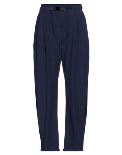 Emporio Armani Woman Pants Blue Size 12 Viscose, Virgin Wool, Polyurethane, Polyester In Navy Blue