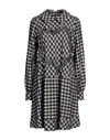 Kenzo Woman Short Dress Grey Size 8 Wool