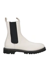 OFFICINE CREATIVE ITALIA OFFICINE CREATIVE ITALIA MAN ANKLE BOOTS OFF WHITE SIZE 10 SOFT LEATHER