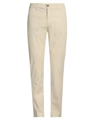 Costume National Man Pants Beige Size 40 Cotton, Elastane