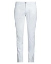 Costume National Man Pants White Size 32 Cotton, Elastane