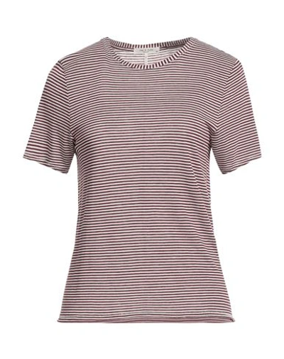 Rag & Bone Woman T-shirt Burgundy Size Xxs Rayon, Linen In Red