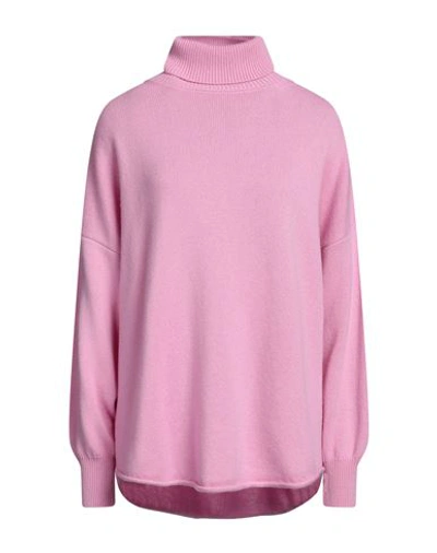 Incentive! Woman Turtleneck Pink Size L Cashmere