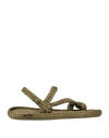 Bohonomad Woman Espadrilles Military Green Size 11 Textile Fibers In Green