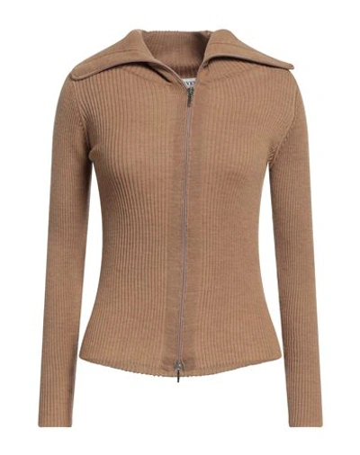 Svevo Woman Cardigan Camel Size 10 Merino Wool In Beige