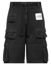 Dolce & Gabbana Man Shorts & Bermuda Shorts Black Size 32 Cotton, Polyurethane, Elastane In Grey