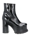 Haus Of Honey Woman Ankle Boots Black Size 10 Soft Leather In Black