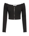 Simona Corsellini Woman Top Black Size 8 Polyester, Elastane In Black