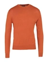 Bramante Man Sweater Orange Size 46 Cotton