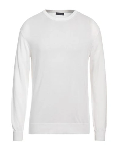 Bramante Man Sweater White Size 42 Cotton