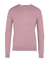 Bramante Man Sweater Pastel Pink Size 46 Cotton In Pink