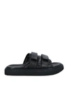 Officine Creative Italia Man Sandals Black Size 13 Soft Leather In Black