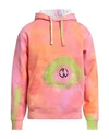 Darkoveli Man Sweatshirt Orange Size Xl Cotton, Polyester In Orange